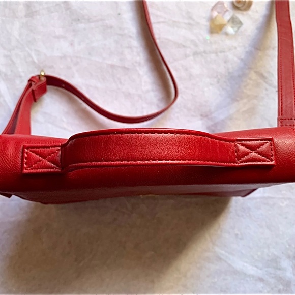 Forever 21 Purse Red Envelope Crossbody Bag Faux Leather Clearance - Picture 6 of 12